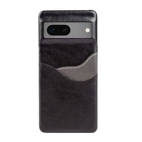 Leather Anti-aging Card-inserting Mobile Phone Protective Cover (Option: Black-Google Pixel7A)