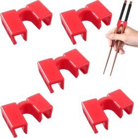 Reusable Chopstick Helpers Training Chinese Chopsticks (Option: Red 5PCS)