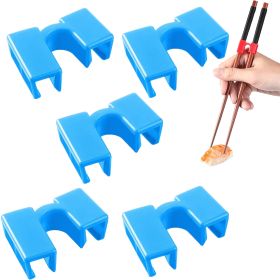 Reusable Chopstick Helpers Training Chinese Chopsticks (Option: Blue 5PCS)