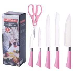 Spot Knife Set Combination Fruit Function (Option: Pink Knife Set)