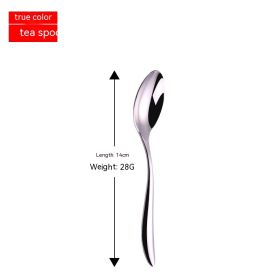 Stainless Steel Knife, Fork And Spoon Golden Western Tableware (Option: Mirror Light Tea Spoon)