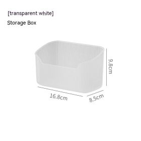 Bathroom Cabinet Storage Mirror Cabinet Cosmetics Storage Box (Option: Large White Transparent)