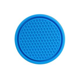 Cross-border Car Coaster A Large Number Of Spot Car PVC Heat Insulation Non-slip Mat Car Water Cup Mat (Option: Sapphire Blue-1PC)